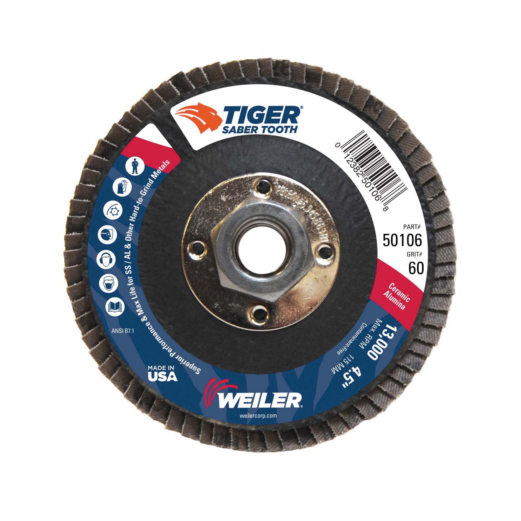 DISC FLAP ABRSV CTD 4-1/2IN 5/8-11 UNC