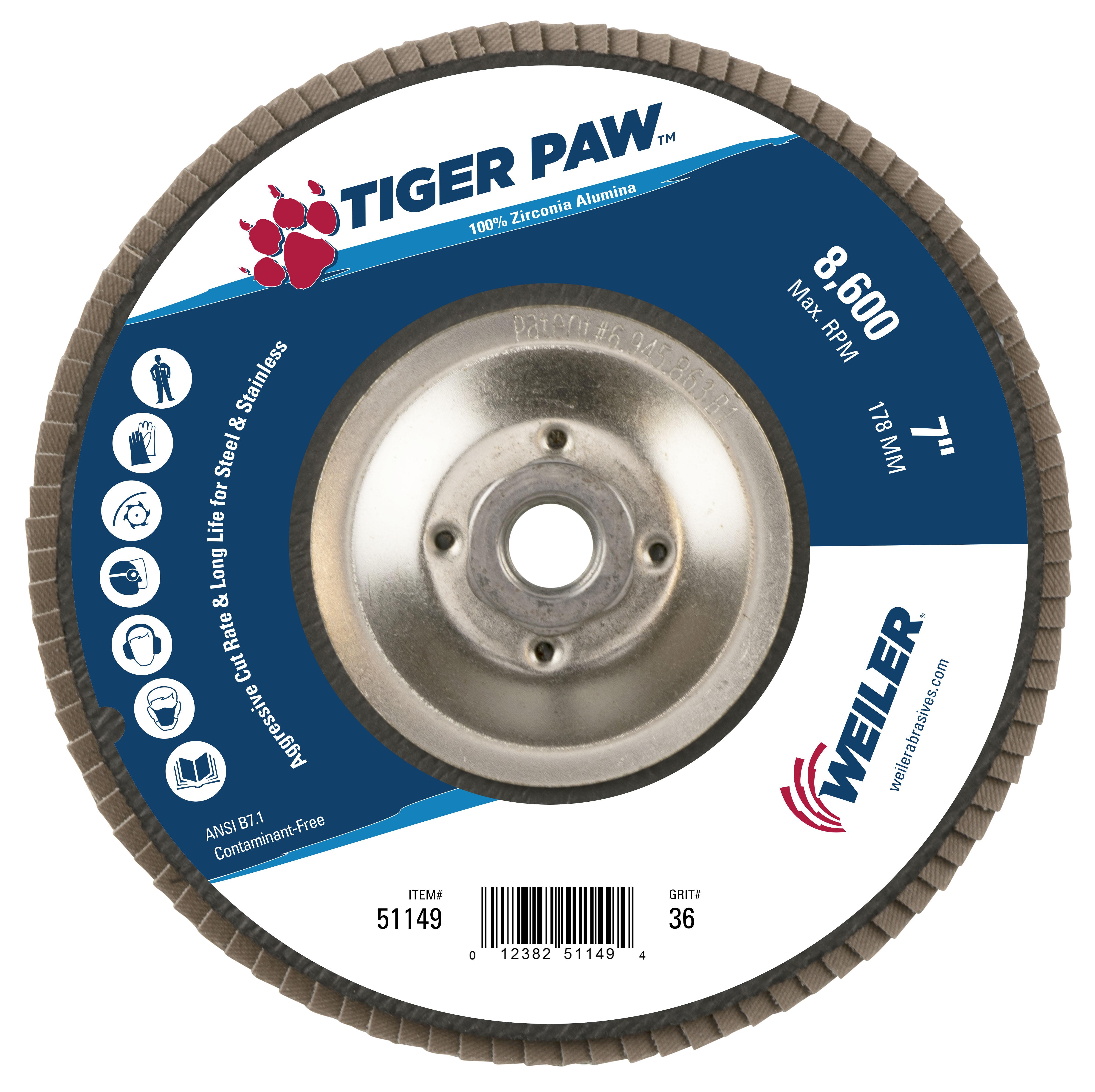 DISC FLAP ABRSV CTD 7IN 5/8-11 UNC 36 BL