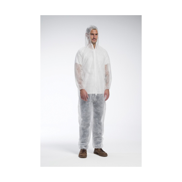 COVERALL DISPOSABLE 3XL WHT SPUNBOND PP