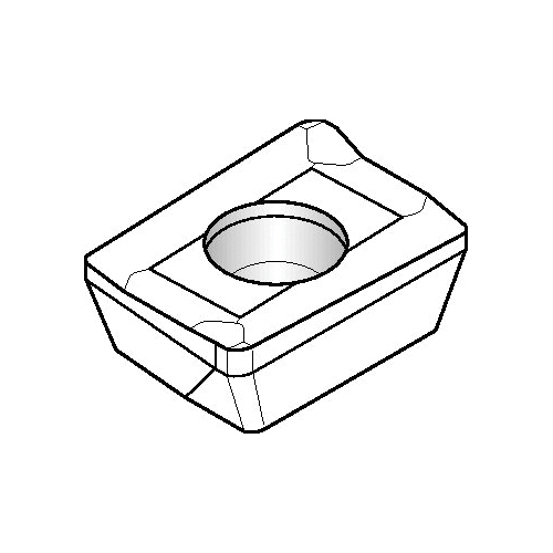WIDIA 3859300 M6800 Milling Insert, ANSI Code: BDGT11T304FRAL THR-S, BDGT Insert, 11T304 Insert, Carbide, Manufacturer's Grade: THR-S, Parallelogram Shape