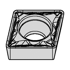 WIDIA 4169860 Victory™ High Performance Turning Insert, ANSI Code: CCMT3251FP WP15CT, CCMT Insert, 3251 Insert, Diamond/Rhombic Shape, Positive Rake, Neutral Cutting, For Use On Steel and Cast Iron, Carbide, Manufacturer's Grade: WP15CT