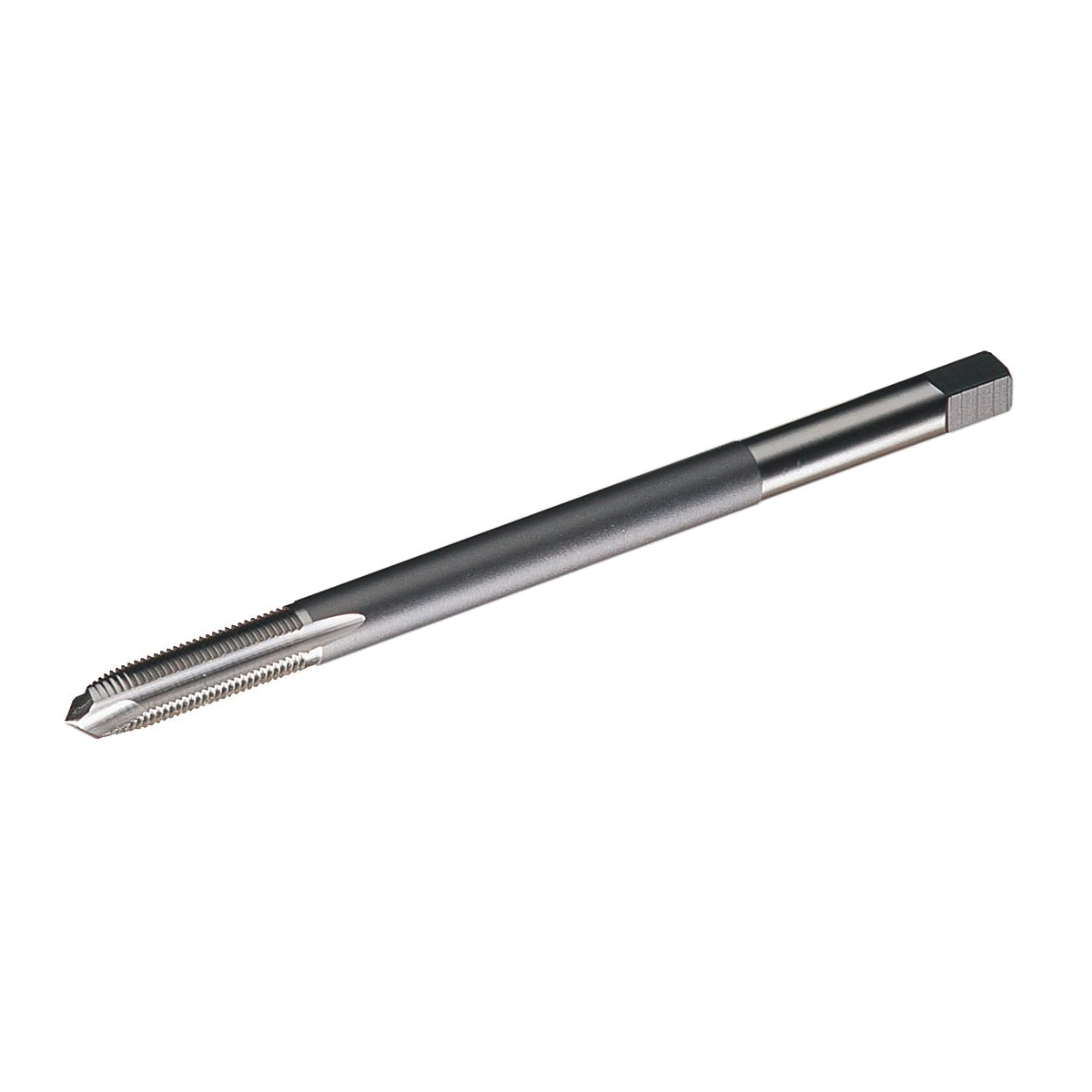 WIDIA GTD 2747035 GUN™ 5301 Extension Spiral Point Tap, Right Hand Cutting, #6-32 Thread, H3 Thread Limit, Plug Chamfer, 2 Flutes, Uncoated, HSS