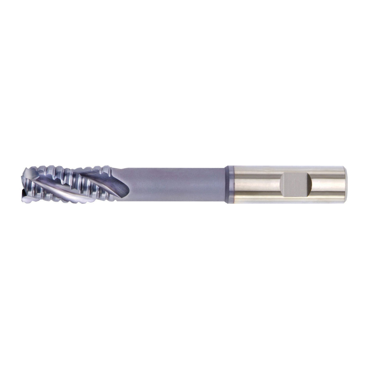 WIDIA HANITA 2839994 6ANR Center Cutting High Performance Single End End Mill, 1 in Dia Cutter, 0.02 in Corner Radius, 2 in Length of Cut, 3 Flutes, 1 in Dia Shank, 6-1/2 in OAL, TiCN
