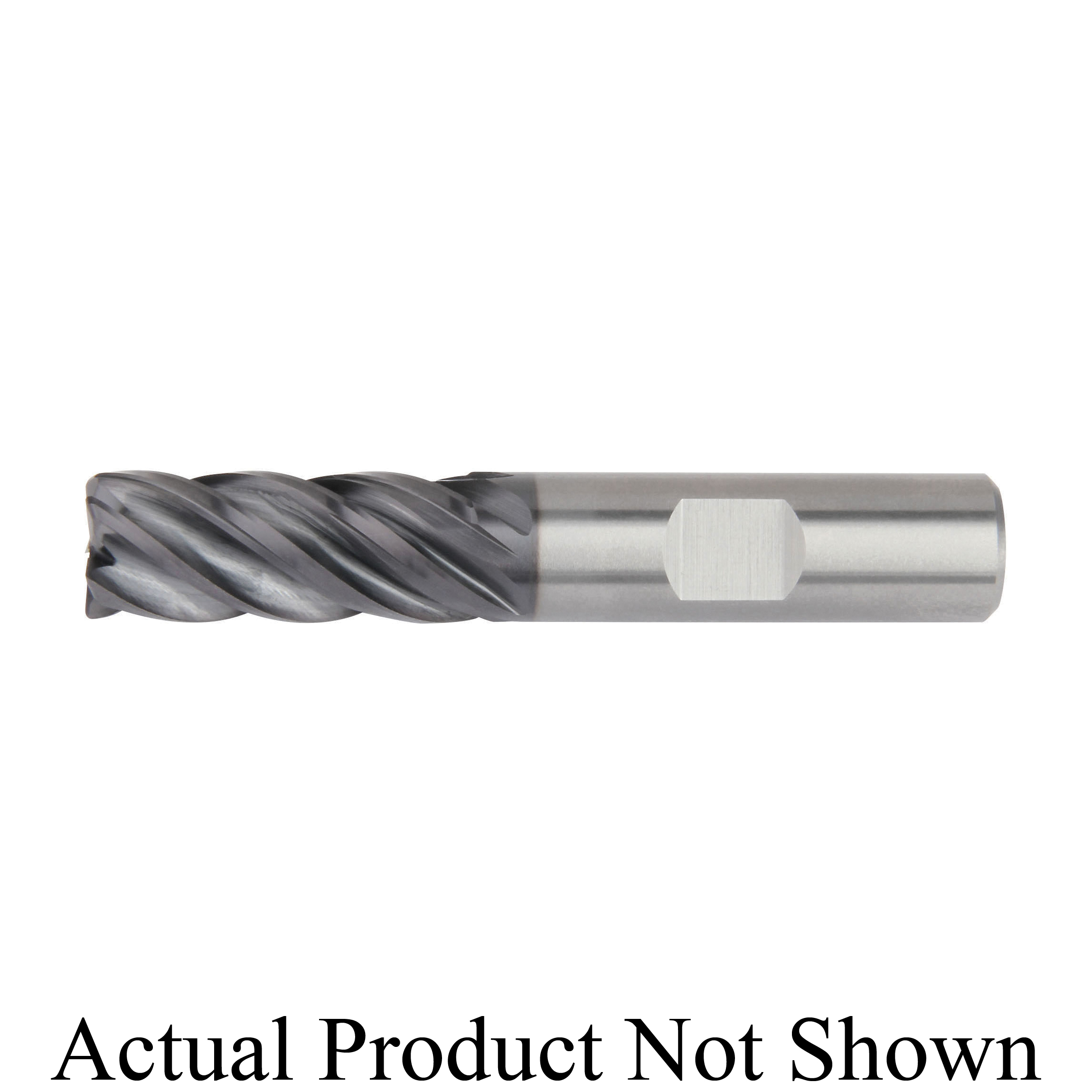 WIDIA HANITA Victory™ 5577054 VariMill II™ 5V0C Center Cutting High Performance Single End End Mill, 1/4 in Dia Cutter, 0.015 in Corner Radius, 3/4 in Length of Cut, 5 Flutes, 1/4 in Dia Shank, 2-1/2 in OAL, AlTiN