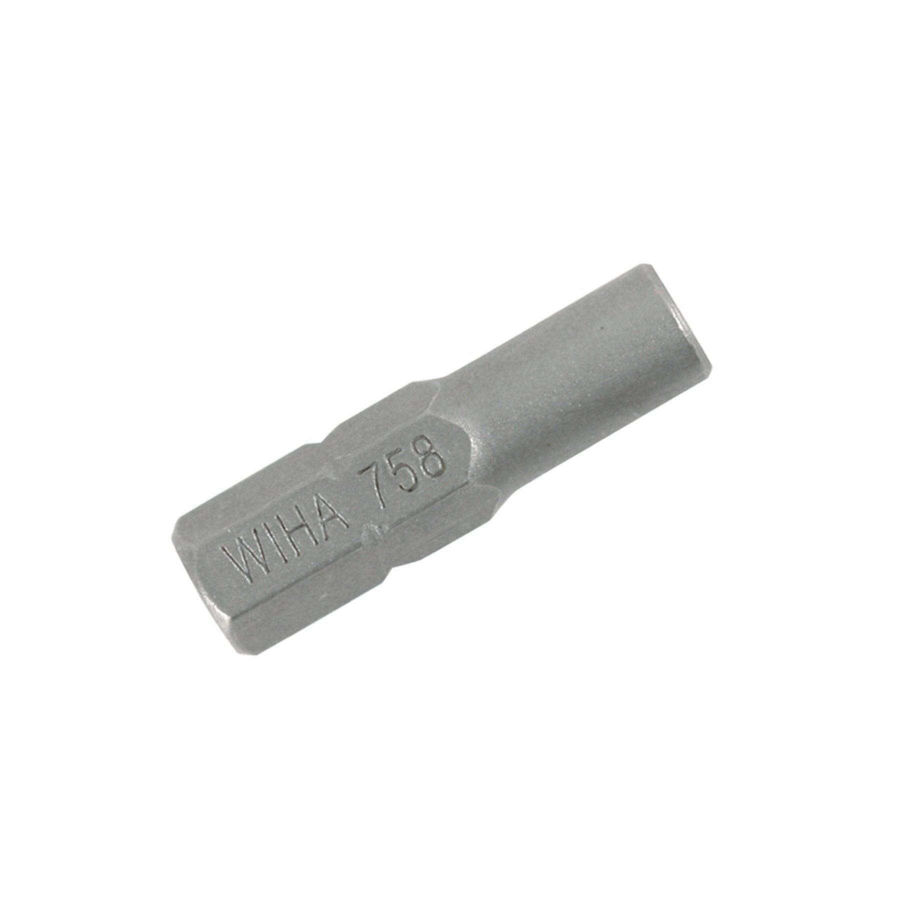 Wiha® 75802 Adapter, 1/4 in Drive, Hex Drive, Steel, Chrome