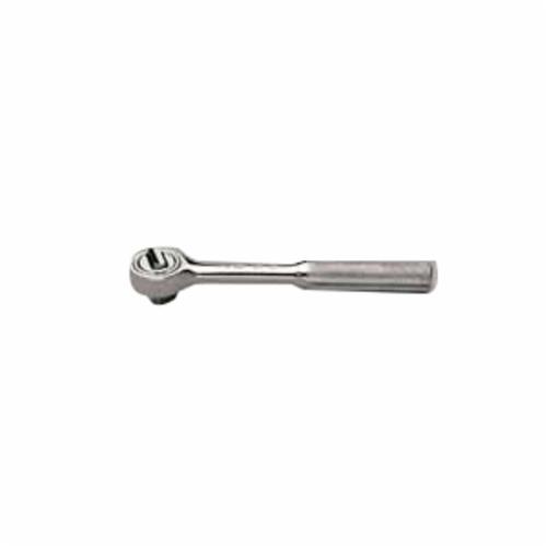 Wright Tool 3426 Double Pawl Hand Ratchet, 3/8 in Drive, Round Head, 7 in OAL, Drop Forged 4140 Chrome Moly Steel, Polished Chrome, ASME B107.10M
