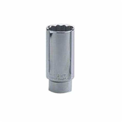 Wright Tool 4640 Deep Length Shape III Socket, 1/2 in Square Drive, 1-1/4 in, 12 Points