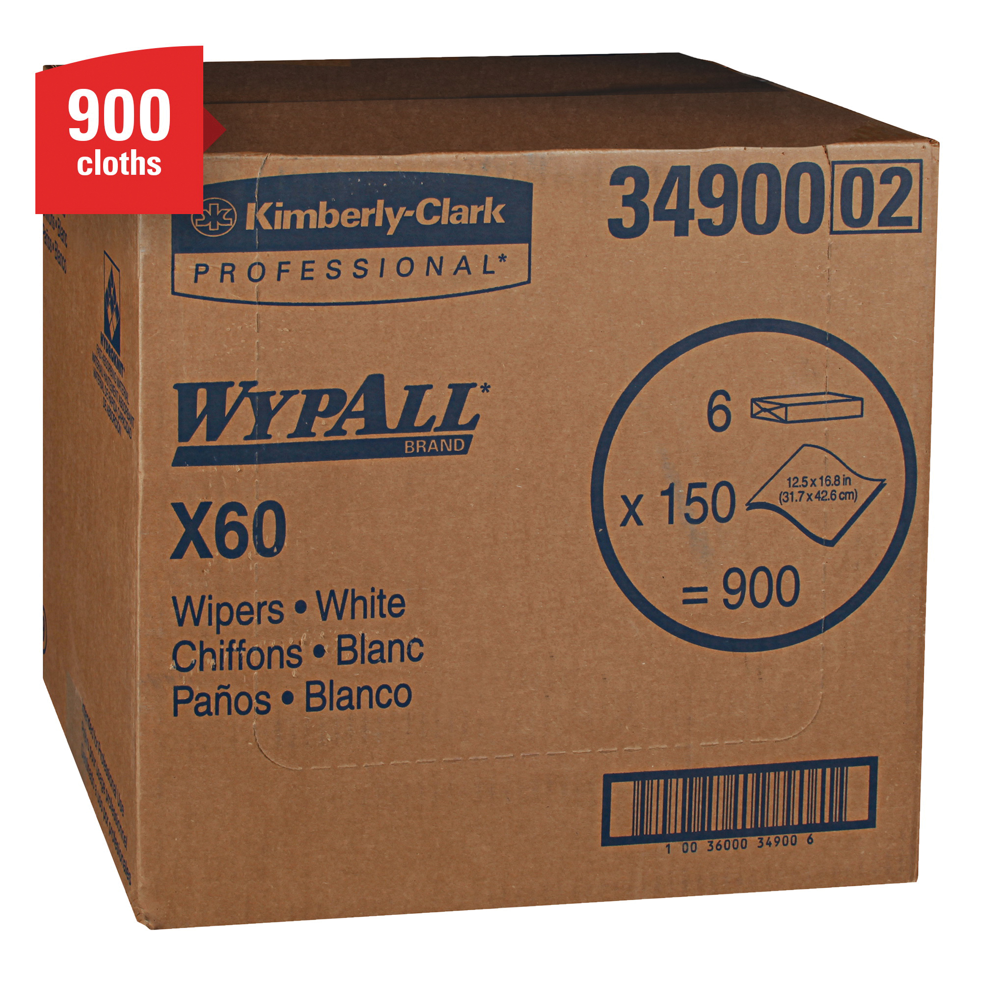 WIPER PRP GENL 16.8X12.5IN 150 SHEETS