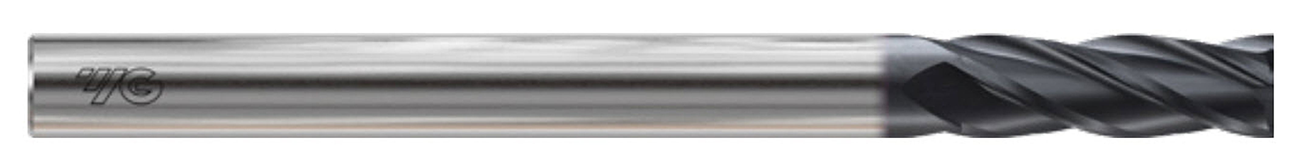 YG-1 YGBasix G9H94921N Extra Long Length Single End Standard Square End Mill, 1 in Dia Cutter, 5 in Length of Cut, 4 Flutes, 1 in Dia Shank, 8 in OAL, AlCr