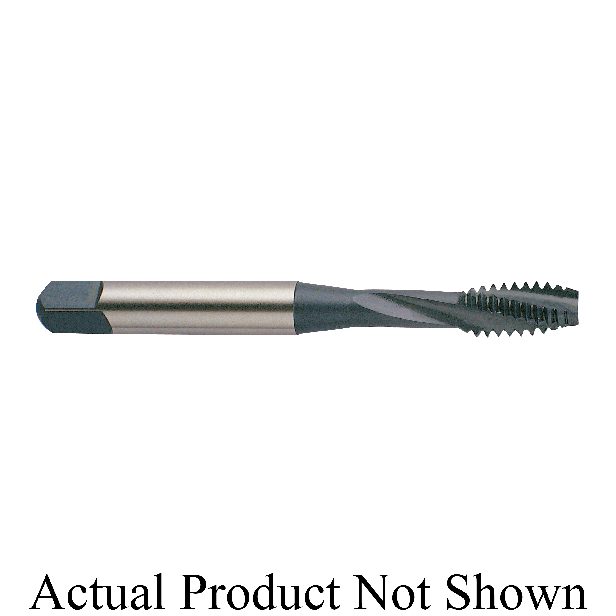 YG-1 D6405 High Performance Square Shank Spiral Flute Tap, Right Hand Cutting, 1/4-20 Thread, H5 Thread Limit, 2P-3P Modified Bottoming Chamfer, Right Hand Flute Direction, 3 Flutes, TiAlN/WC/C, P-HSS