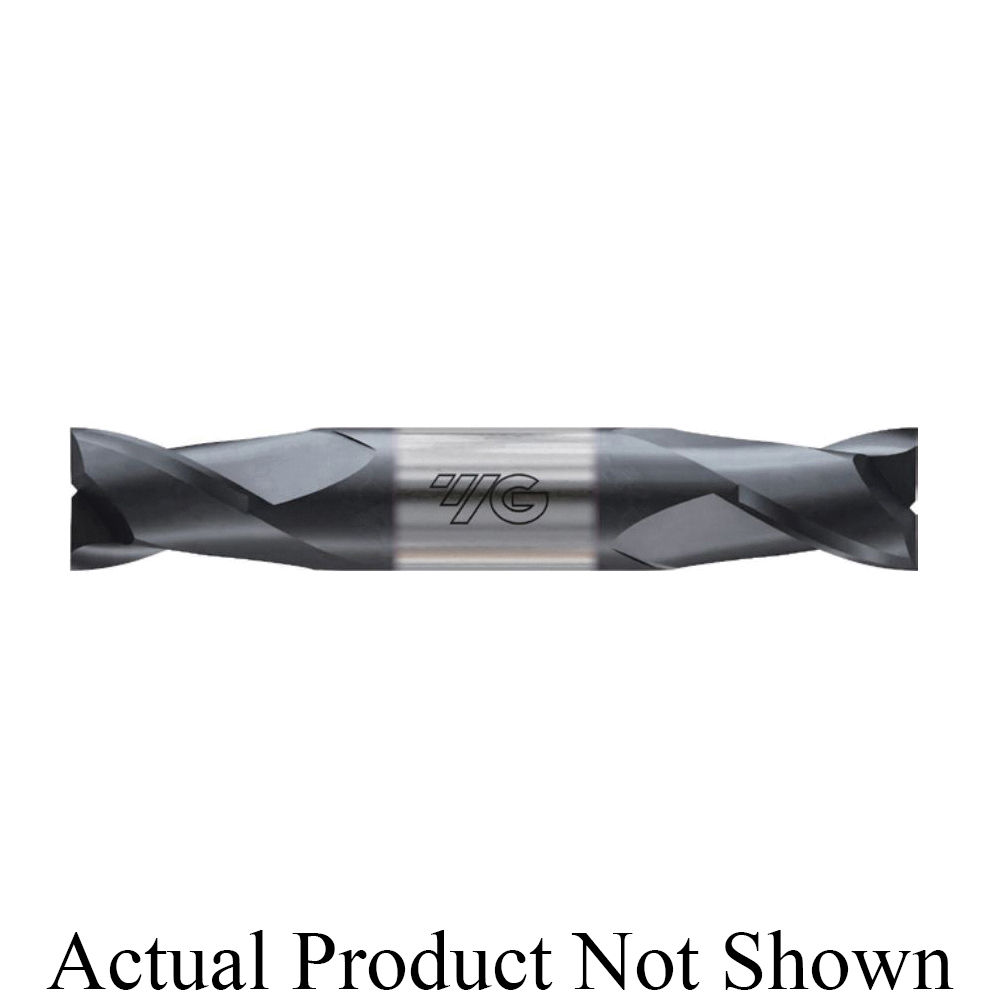 YG-1 YGBasix E5H81016 Double End Stub Length Standard Square End Mill, 1/4 in Dia Cutter, 1/2 in Length of Cut, 2 Flutes, 1/4 in Dia Shank, 2-1/2 in OAL, Uncoated