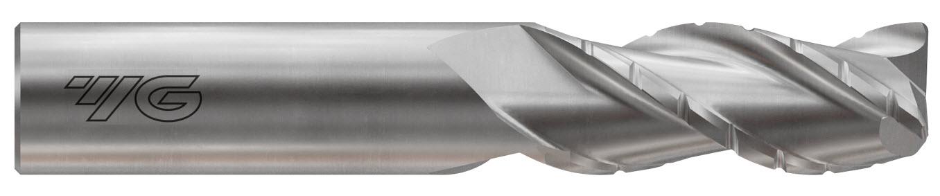 YG-1 E5I38912 E5I38 High Performance Milling, 3/8 in Dia Cutter, 0.01 in Corner Radius, 1 in Length of Cut, (3) Flutes, 3/8 in Dia Shank, 2-1/2 in OAL, DLC