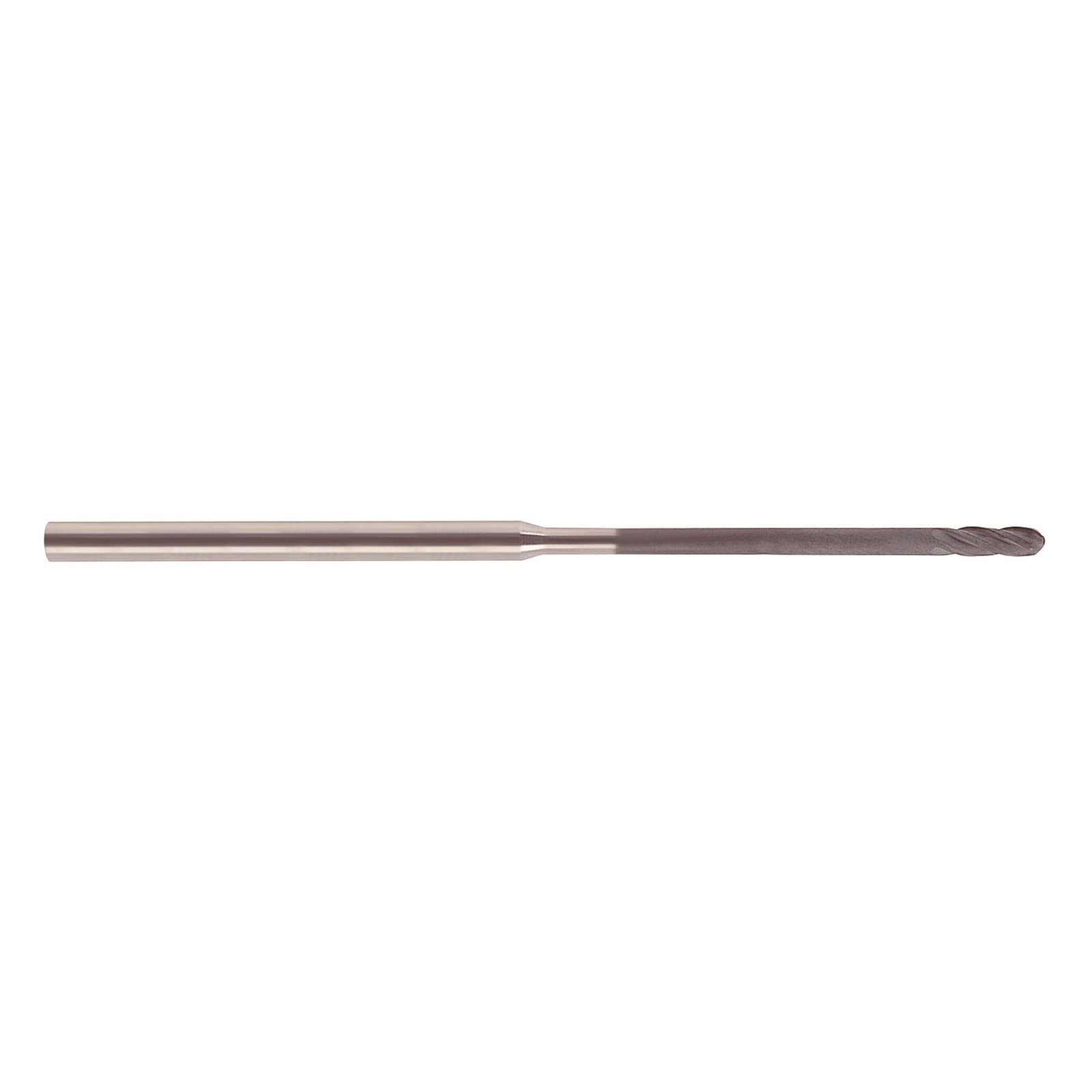 YG-1 EIB07008 D-Power ElB07 Ball Nose Center Cut High Performance Imperial Regular Length Short Reach End Mill With Neck, 1/8 in Dia Cutter, 3/8 in Length of Cut, 4 Flutes, 1/8 in Dia Shank, 3 in OAL, Diamond