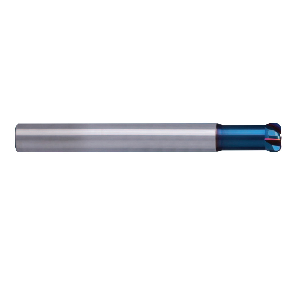 YG-1 G854062 G854/X5070 High Performance Stub Length End Mill, 6 mm Dia Cutter, 1.5 mm Corner Radius, 2.5 mm Length of Cut, 4 Flutes, 6 mm Dia Shank, 90 mm OAL, Blue Oxide