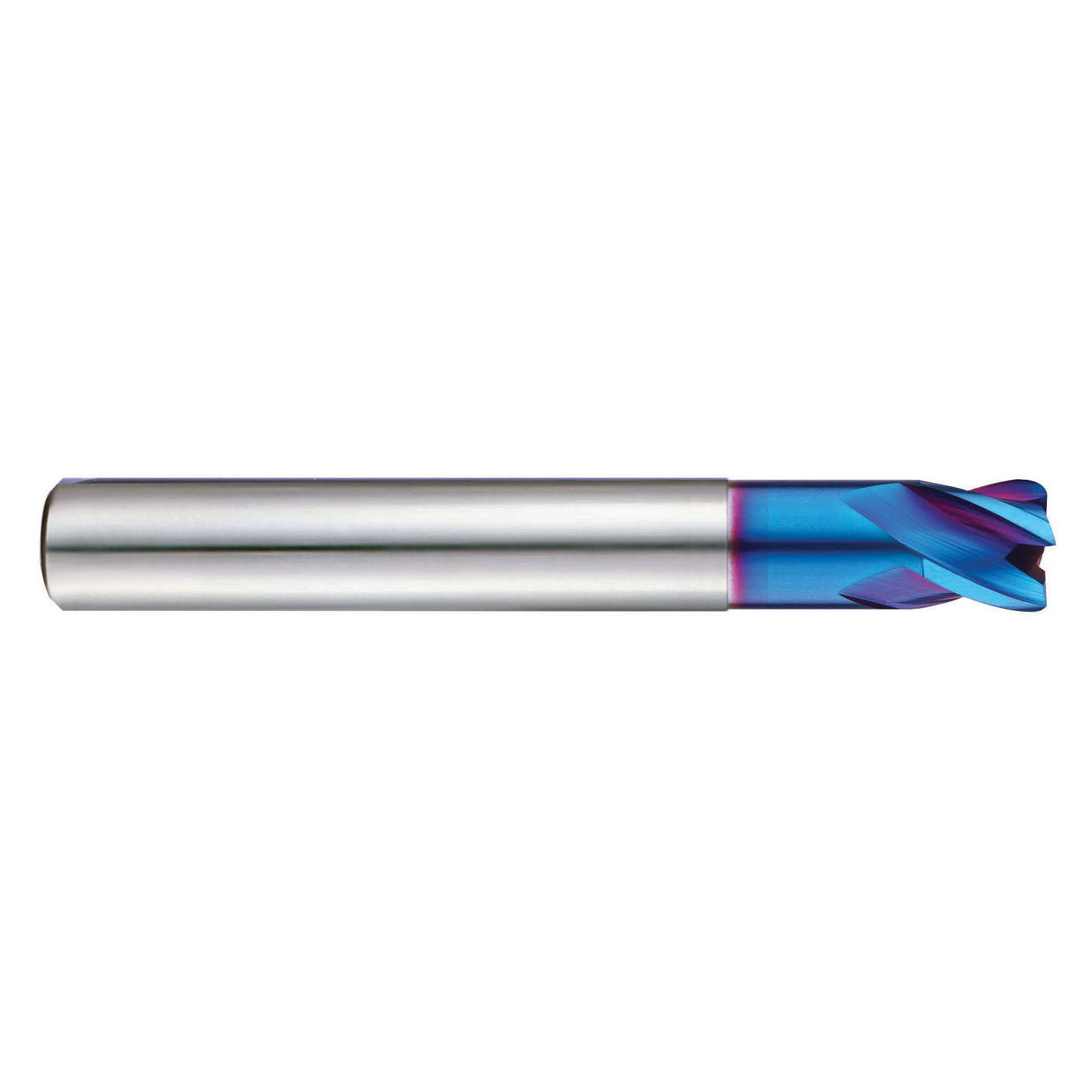YG-1 G8A37015 G8A37 X5070 Center Cut Metric Stub Length Corner Radius End Mill With Extended Neck, 1.5 mm Dia Cutter, 0.1 mm Corner Radius, 2.2 mm Length of Cut, 4 Flutes, 3 mm Dia Shank, 40 mm OAL, Blue