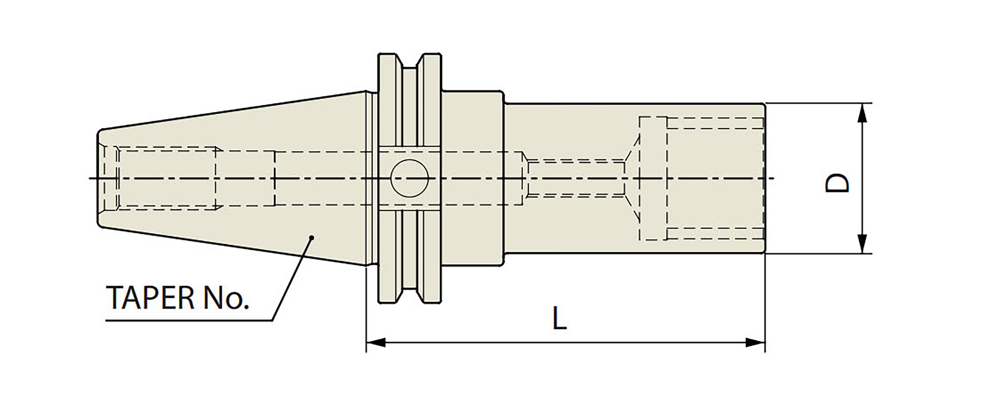 1 V40 1IN SEMI-FLUSH MILL HLDR