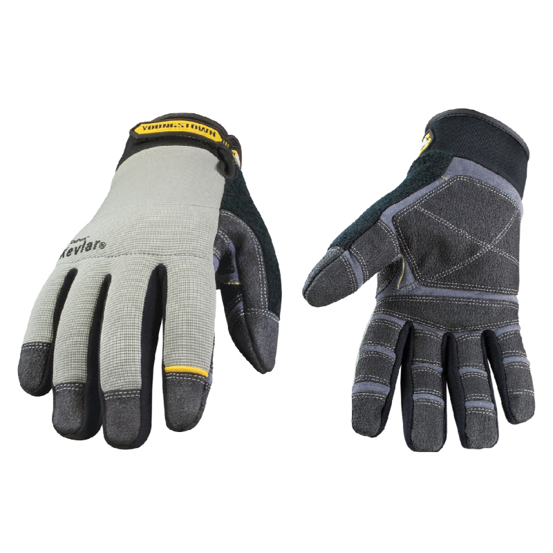 Youngstown® 05-3080-70-L 05-3080-70 General Utility Cut-Resistant Gloves, L, Uncoated Coating, DuPont™ Kevlar®, Adjustable Cuff, Resists: Abrasion, Cut and Puncture, ANSI Cut-Resistance Level: A4, ANSI Puncture-Resistance Level: 4, Ambidextrous Hand